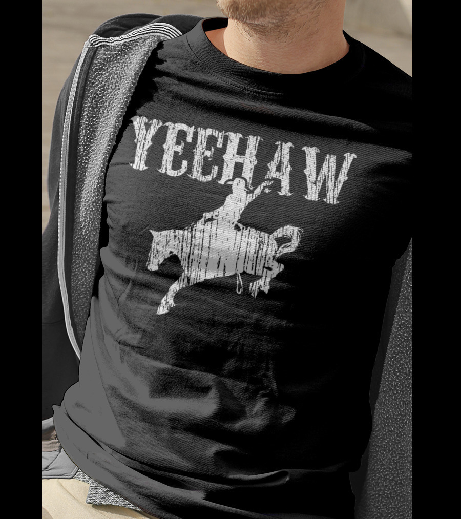 Yeehaw Rodeo Cowboy Western Country Horse Riding T-Shirt