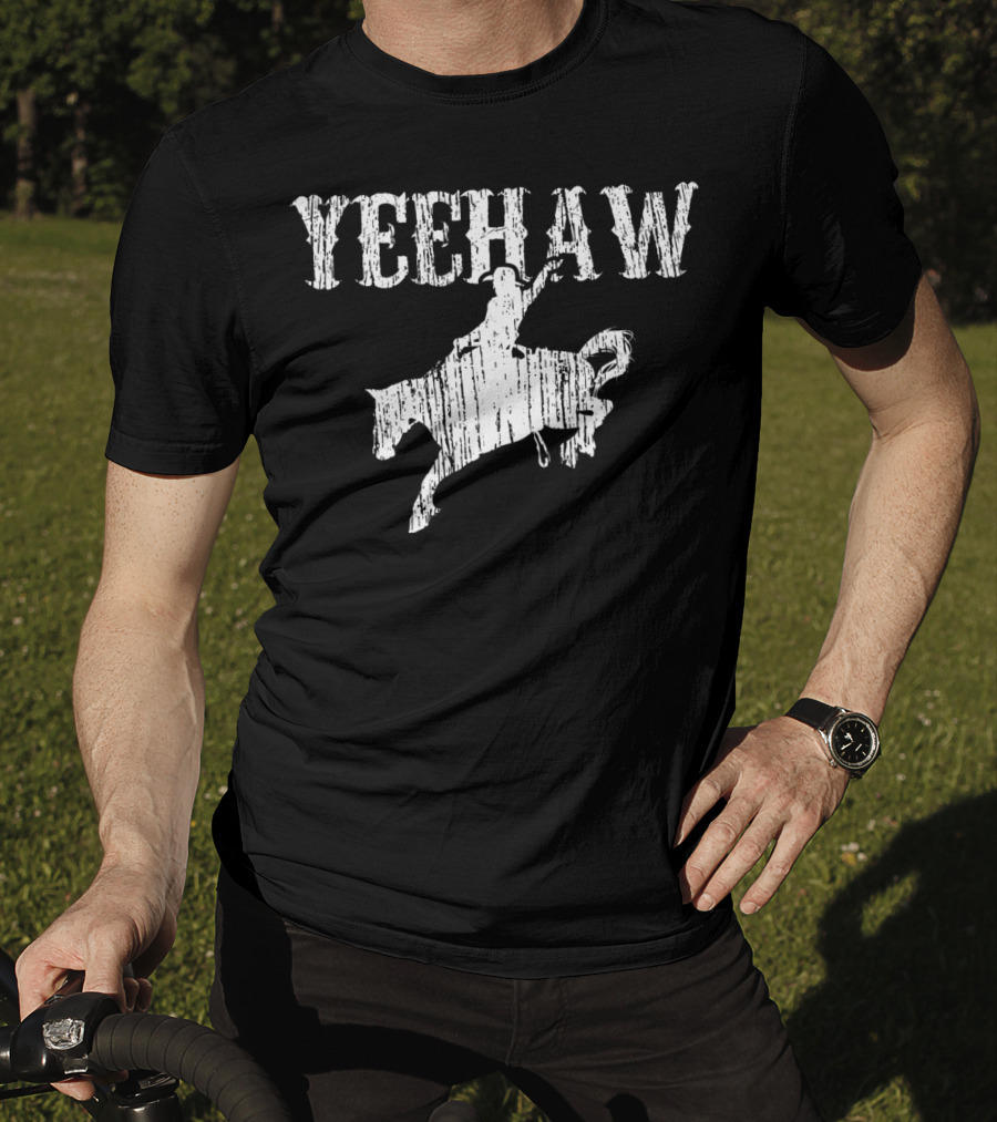 Yeehaw Rodeo Cowboy Western Country Horse Riding T-Shirt