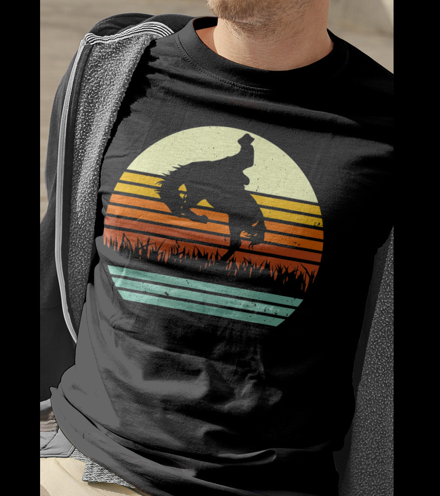 Bucking Bronco Horse Sunset T-Shirt