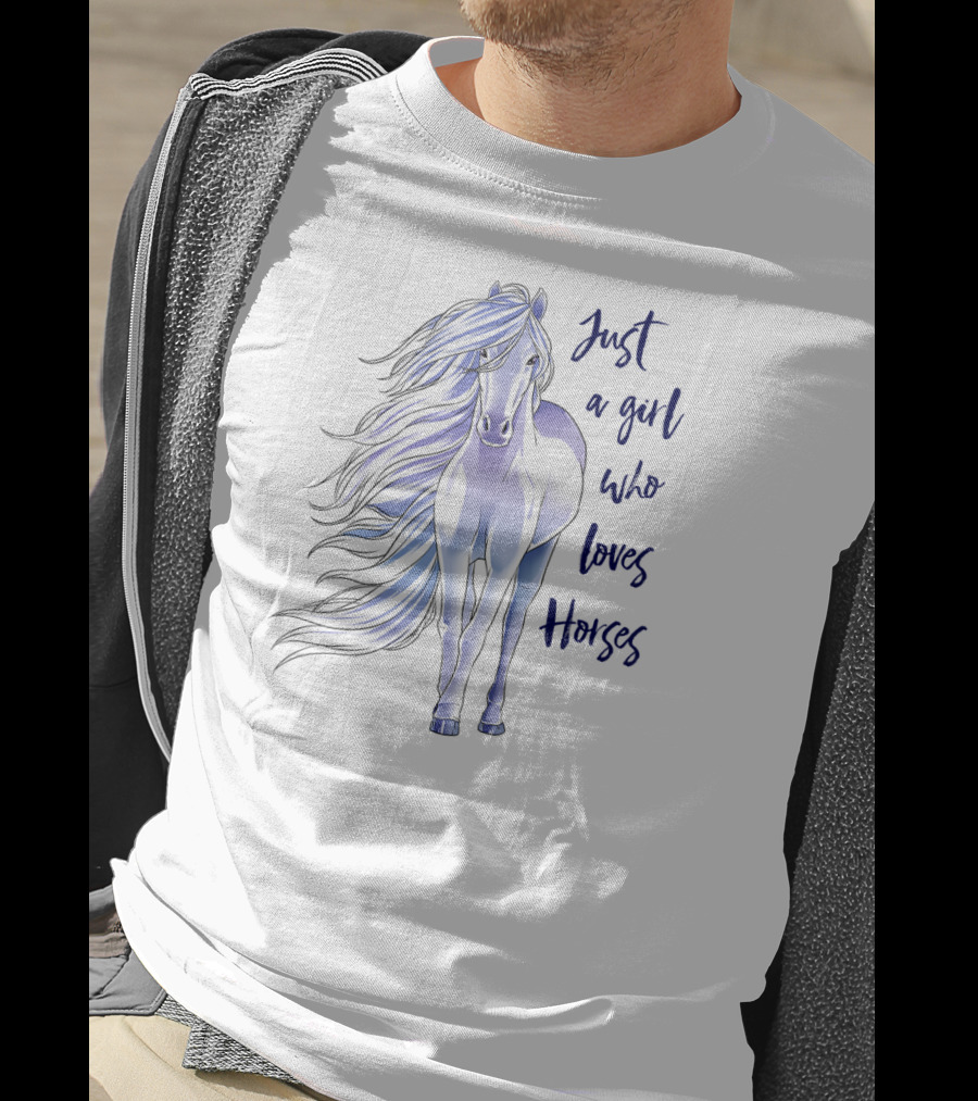 Just A Girl Who Loves Horses Horse Women Riding T-Shirt
