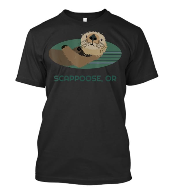 Scappoose OR Cute Otter Coast Resident Fisherman T-Shirt