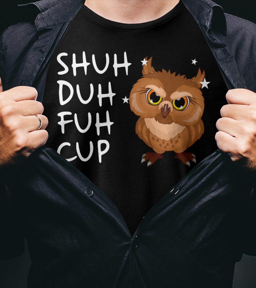 SHUH DUH FUH CUP Owl With Stars T-Shirt