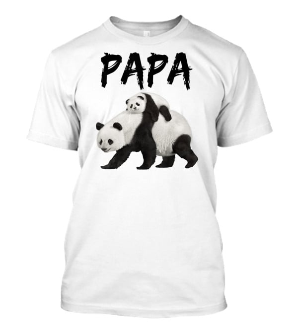 Papa Panda Bear Dad With Baby Panda T-Shirt