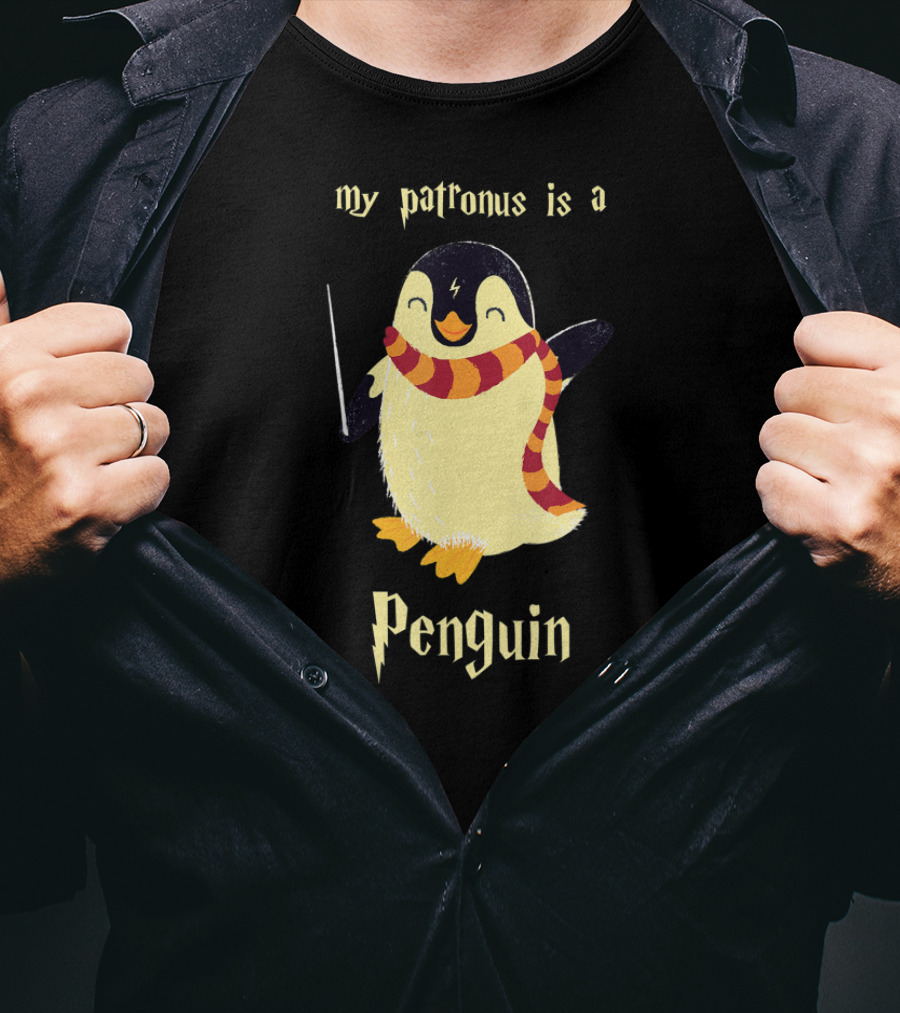 My Patronus Is A Penguin Wizardry Magic Scarf T-Shirt