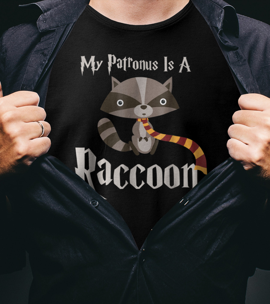 My Patronus Is A Raccoon Cute Wizard Raccoon Lovers T-Shirt