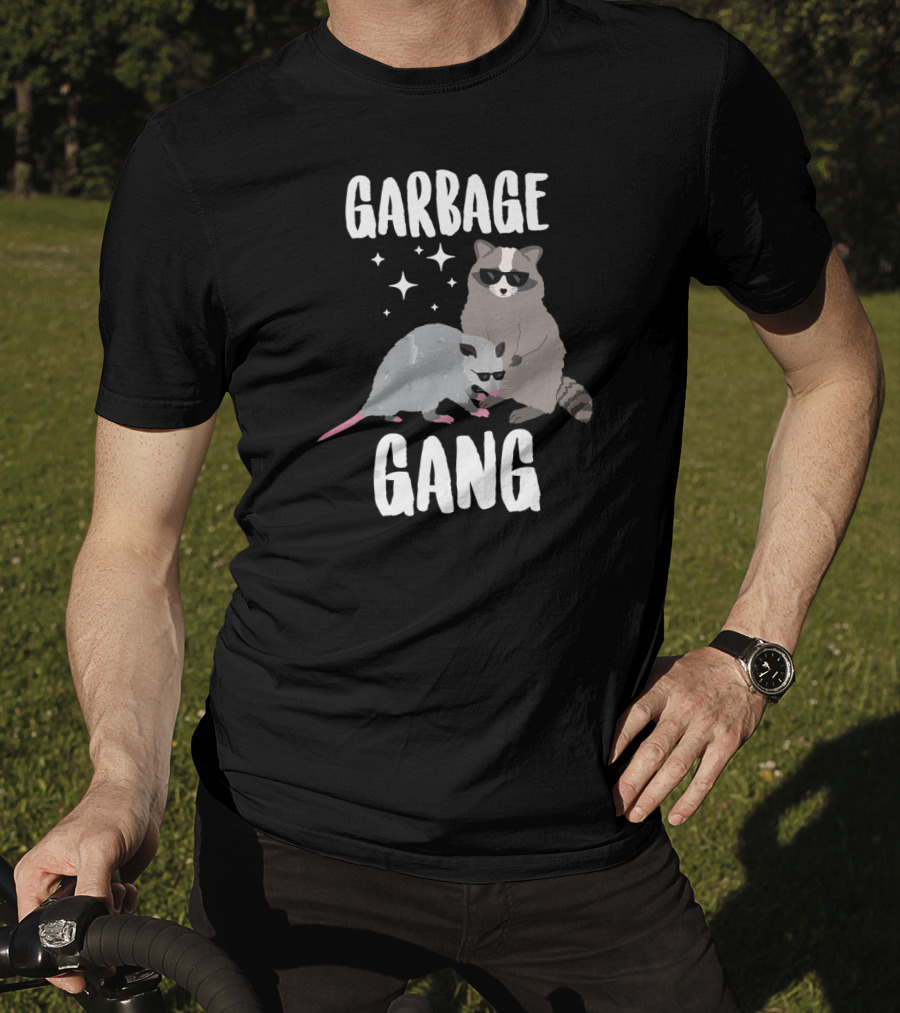 Garbage Gang Opossum And Raccoon Funny Animals T-Shirt
