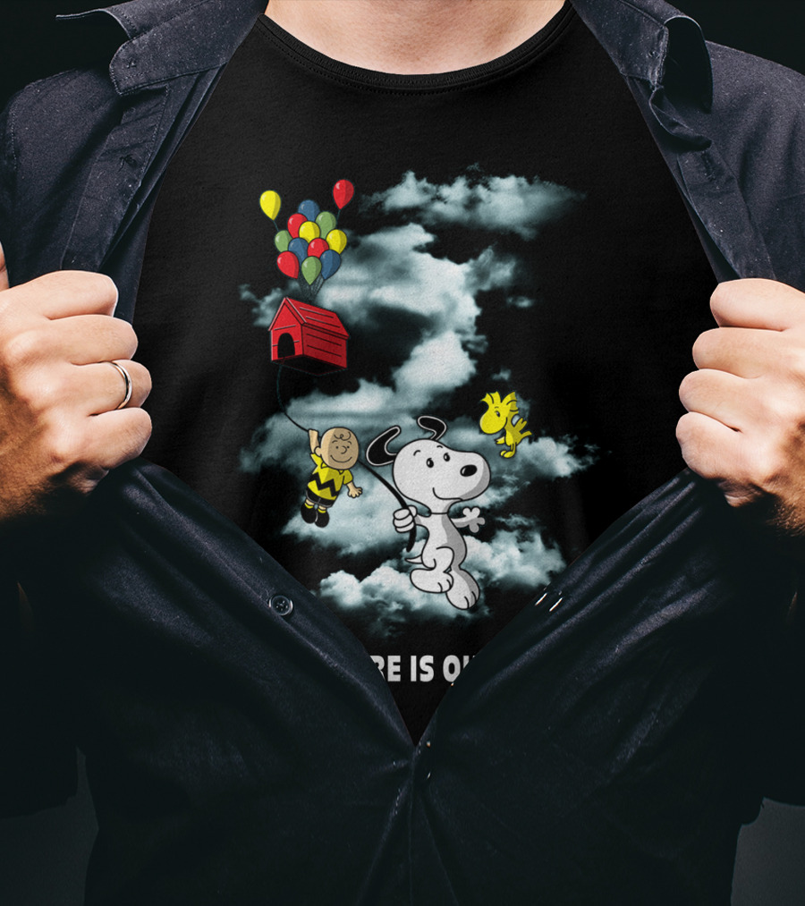 Adventure Is Out There Charlie Brown Snoopy Woodstock Balloons Peanuts T-Shirt