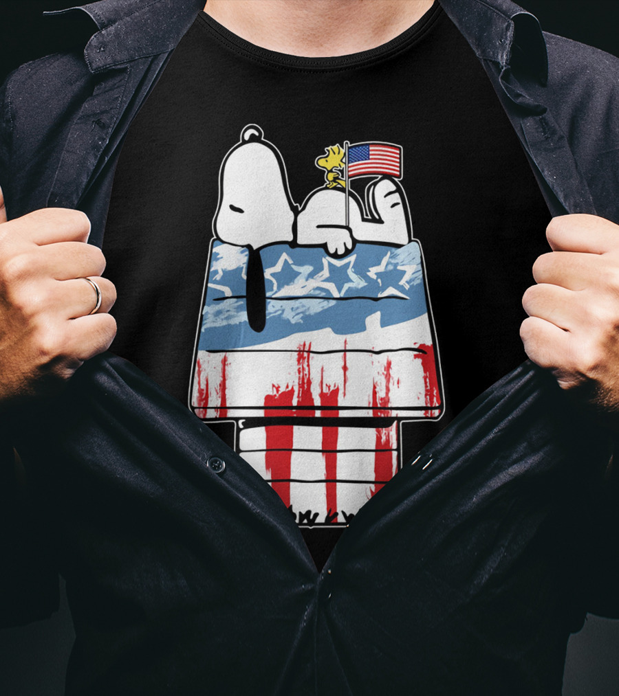America Snoopy Patriotic The Peanuts Movie Homeland T-Shirt