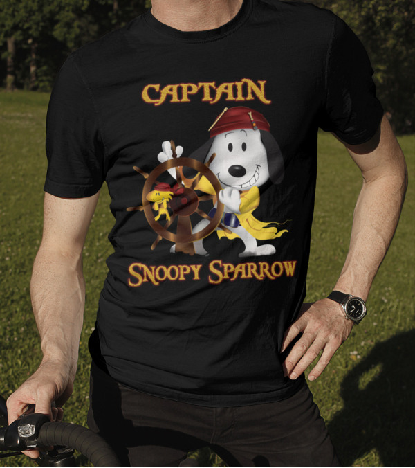 Captain Snoopy Sparrow Peanuts Movie Crossover T-Shirt