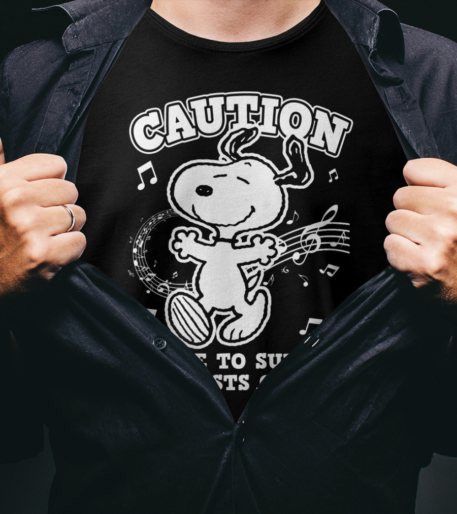 Caution Prone To Sudden Outbursts Of Song Snoopy Peanuts T-Shirt