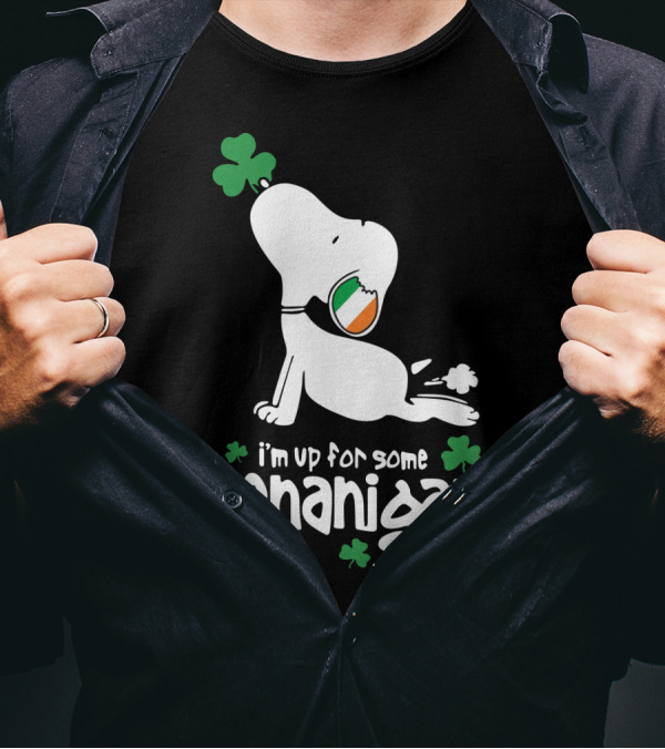 I'm Up For Some Shenanigans St Patrick Snoopy The Peanuts Movie T-Shirt