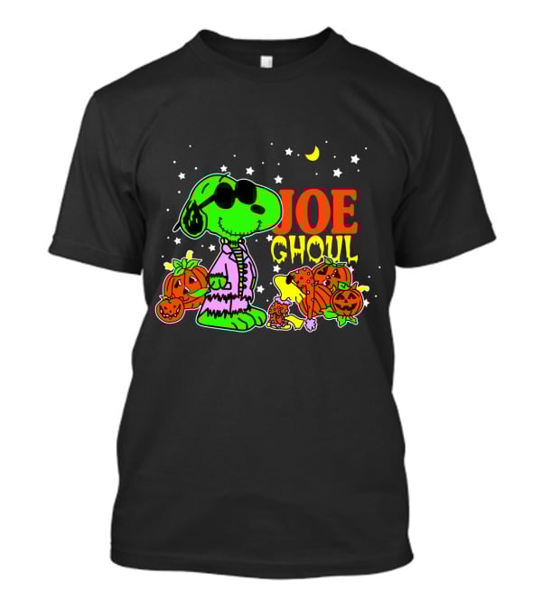 Joe Ghoul Halloween Snoopy Peanuts Pumpkins Moon Stars T-Shirt