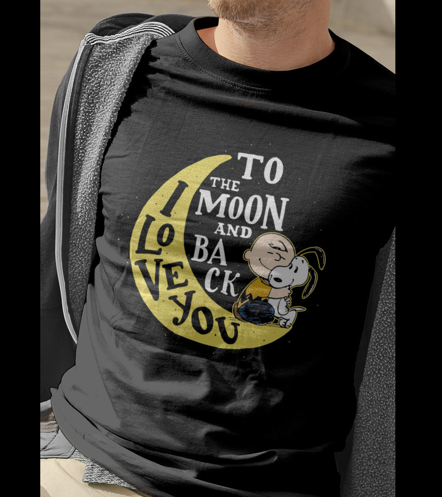 Love You To The Moon And Back Snoopy The Peanuts Movie Charlie Brown Hugging T-Shirt