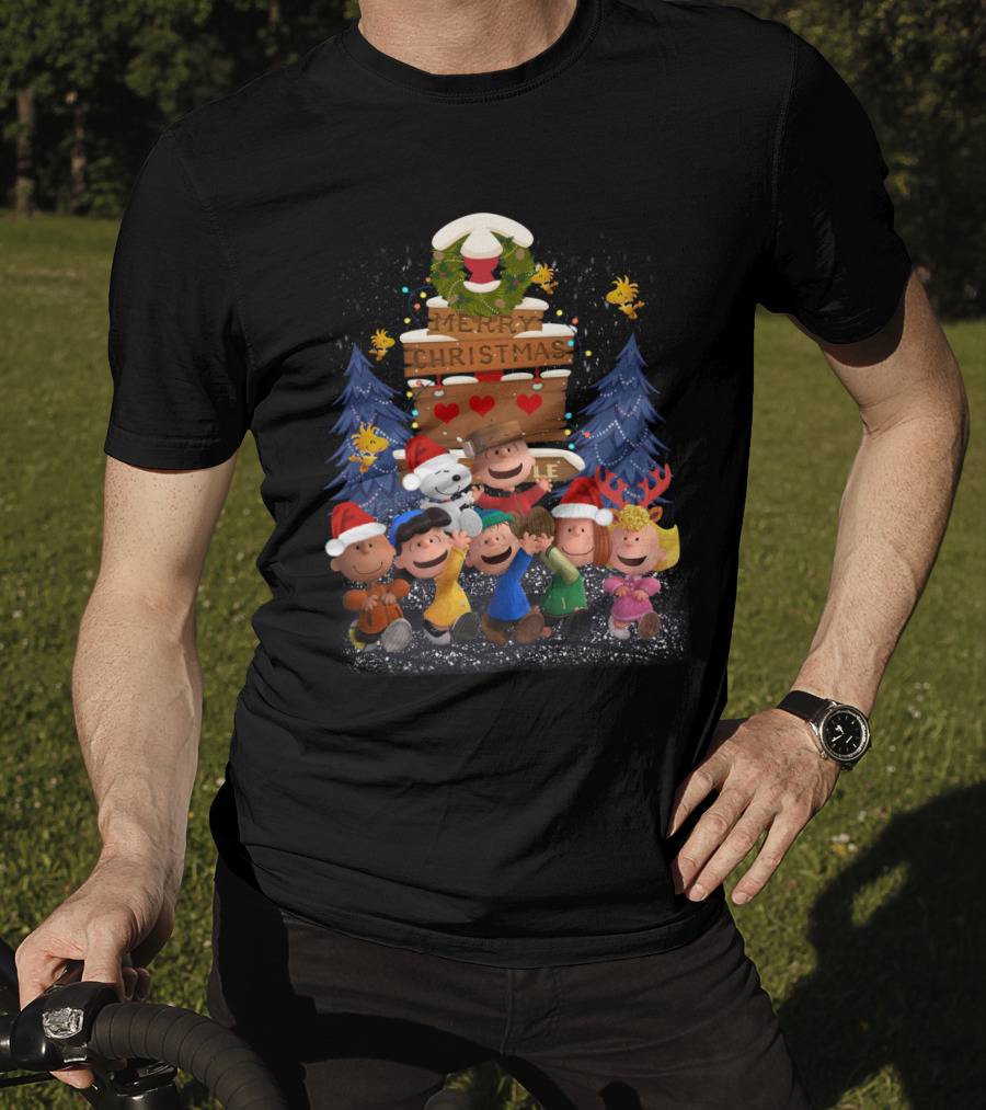 Merry Christmas With Friends Snoopy The Peanuts Movie Holiday T-Shirt