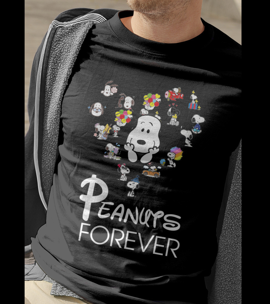 Peanuts Forever Snoopy The Peanuts Movie Characters Cartoon Icons T-Shirt