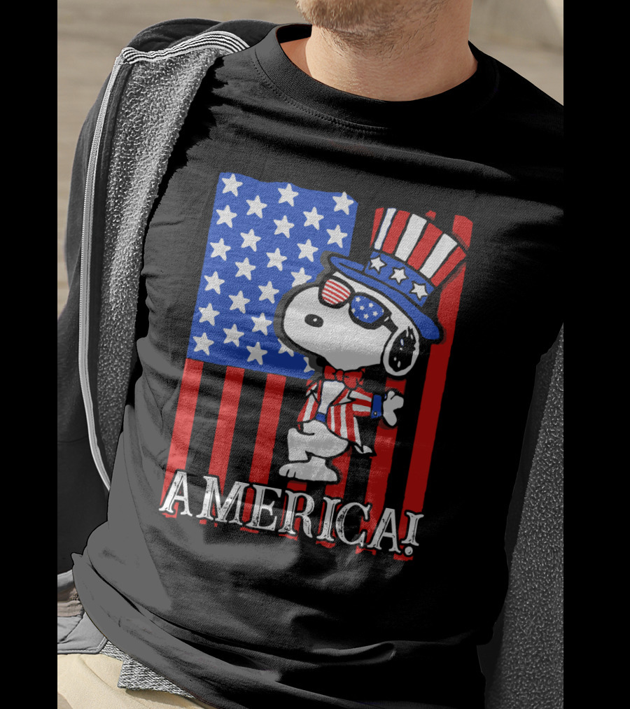 Peanuts Snoopy America Patriotic The Peanuts Movie T-Shirt