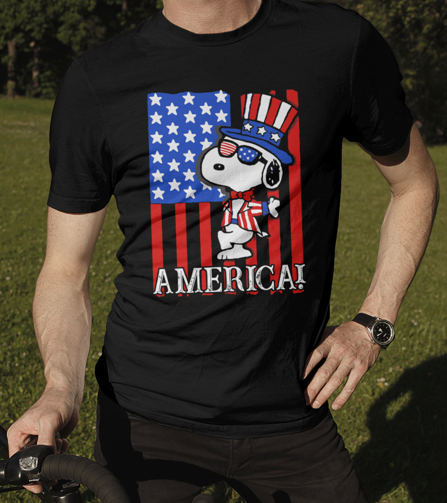 Peanuts Snoopy America Patriotic The Peanuts Movie T-Shirt