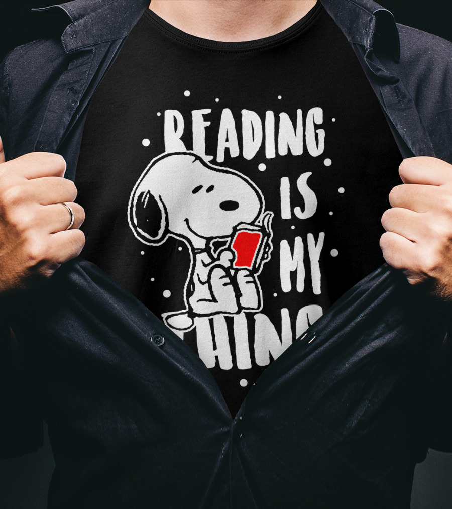 Reading Is My Thing Snoopy The Peanuts Movie T-Shirt