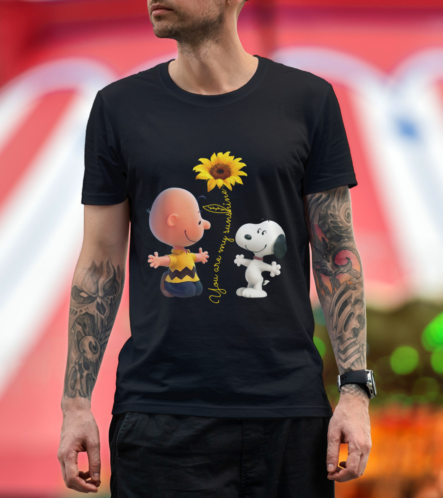You Are My Sunshine Sunflower Hippie Snoopy The Peanuts Movie T-Shirt