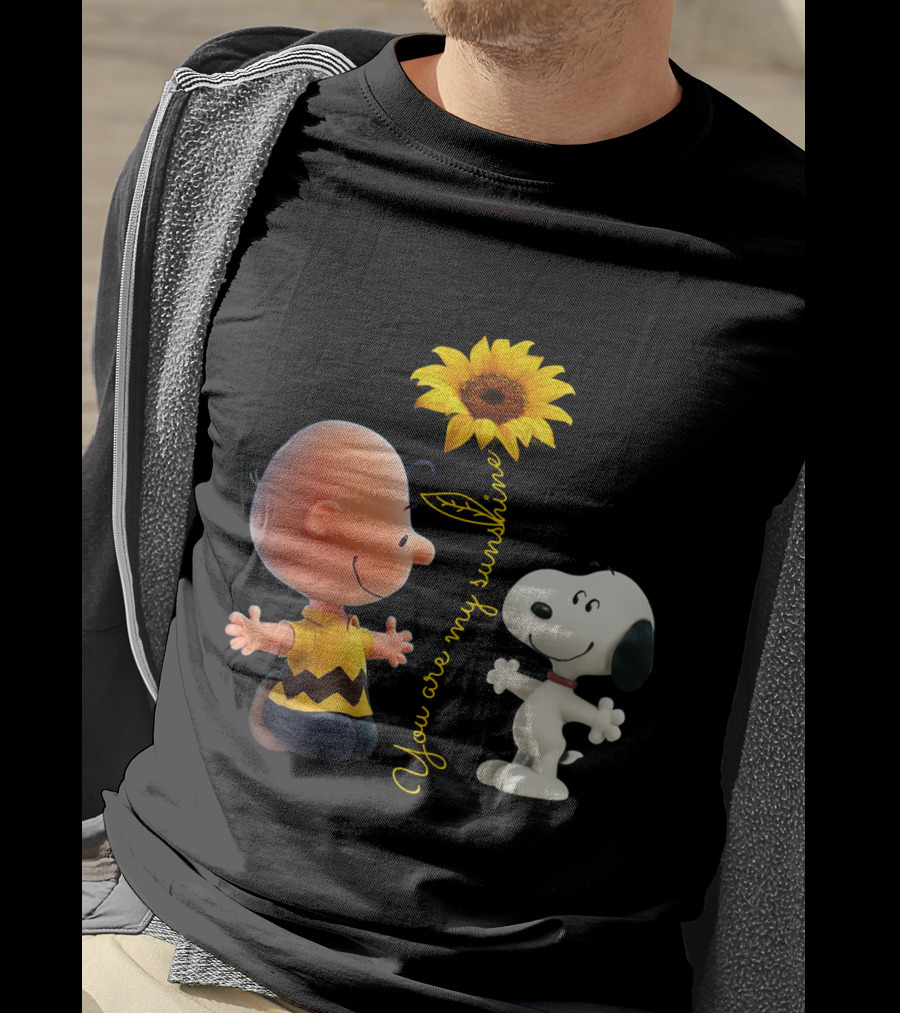 You Are My Sunshine Sunflower Hippie Snoopy The Peanuts Movie T-Shirt