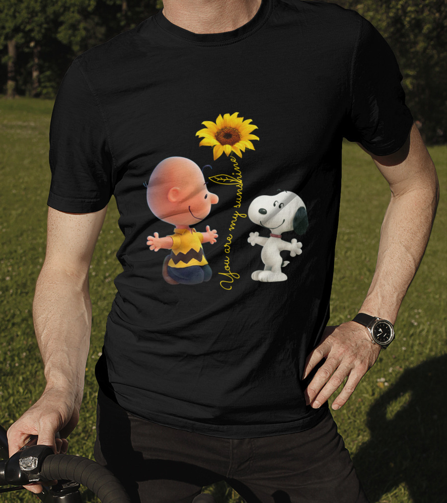 You Are My Sunshine Sunflower Hippie Snoopy The Peanuts Movie T-Shirt