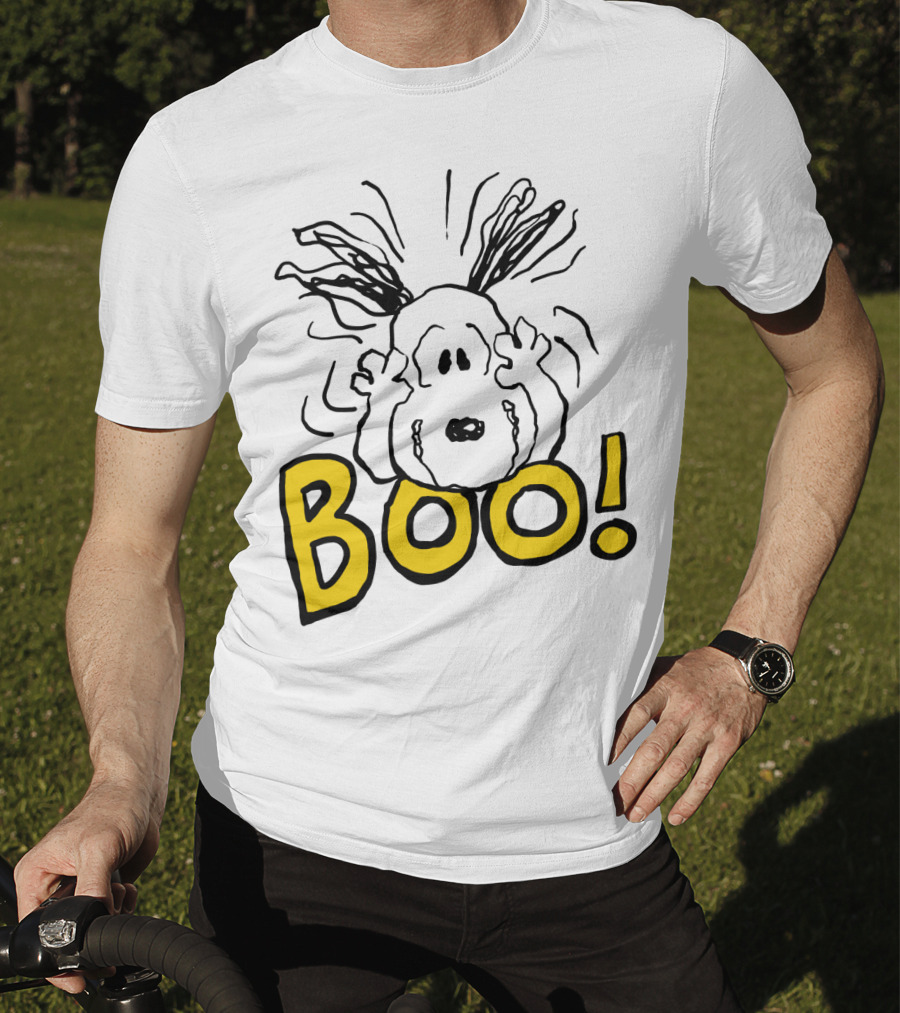 BOO Halloween Snoopy The Peanuts Movie T-Shirt