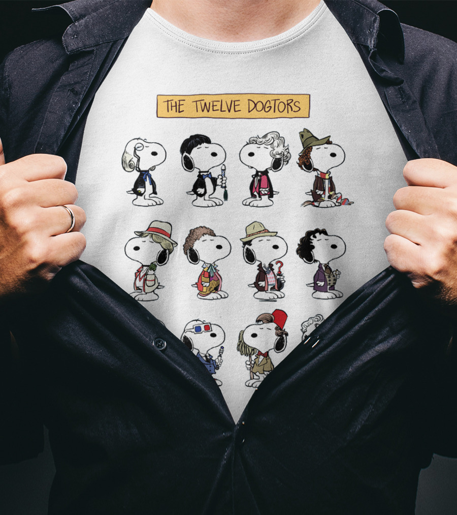 Doctor Snoopwho The Twelve Dogtors Snoopy Peanuts T-Shirt
