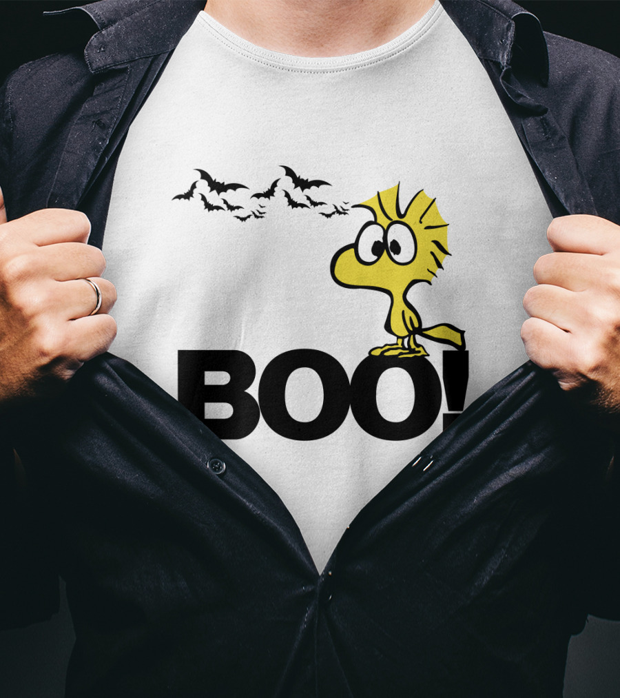 Woodstock Boo Halloween The Peanuts Movie Snoopy Bats T-Shirt