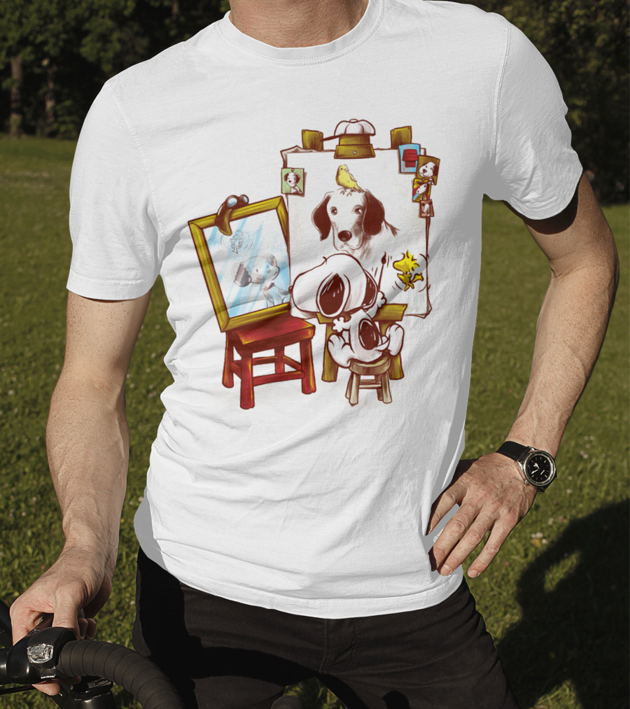 Snoopy Drawing Himself With Woodstock From The Peanuts Movie T-Shirt