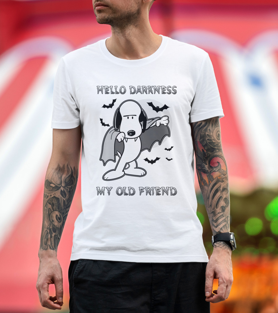 Snoopy Vampire Hello Darkness My Old Friend Peanuts Movie T-Shirt
