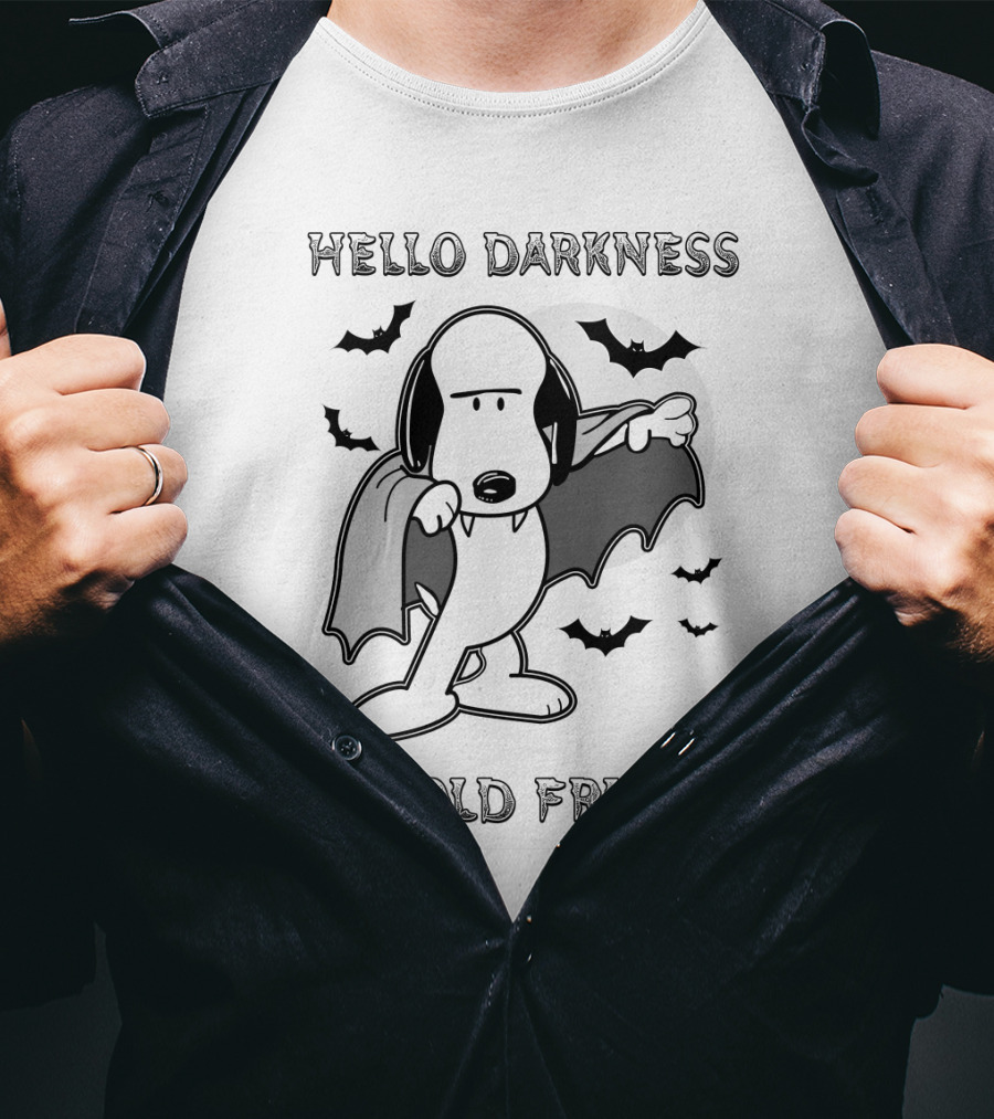 Snoopy Vampire Hello Darkness My Old Friend Peanuts Movie T-Shirt