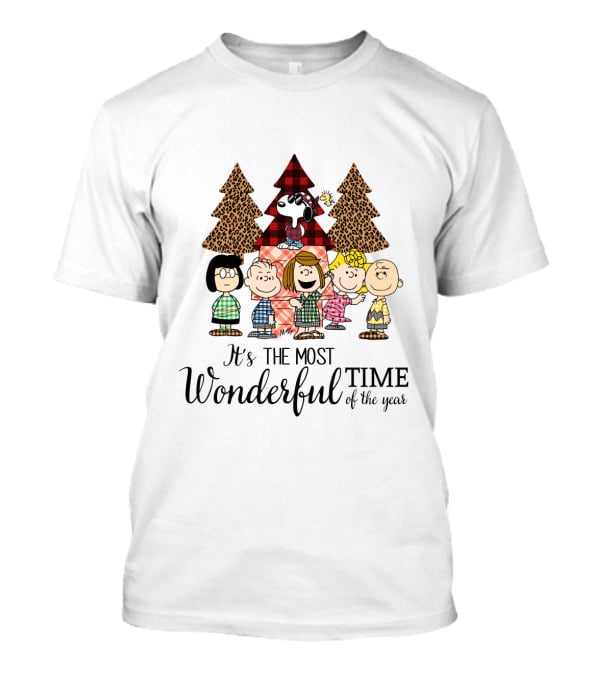 It's The Most Wonderful Time Of The Year Snoopy The Peanuts Movie Christmas Characters T-Shirt