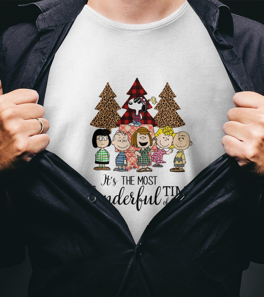 It's The Most Wonderful Time Of The Year Snoopy The Peanuts Movie Christmas Characters T-Shirt