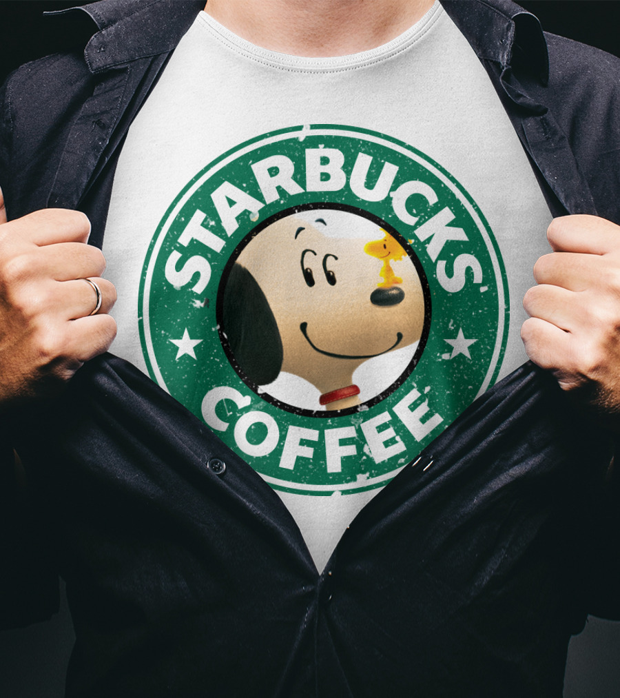 Starbucks Coffee Snoopy The Peanuts Movie Woodstock T-Shirt