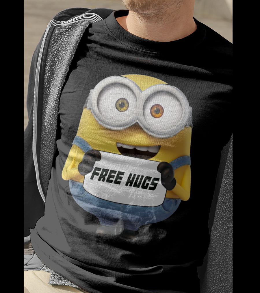 Free Hugs Bob Minion Despicable Me Sign T-Shirt