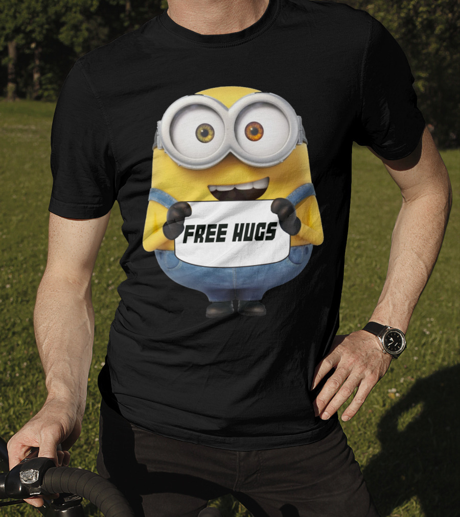 Free Hugs Bob Minion Despicable Me Sign T-Shirt