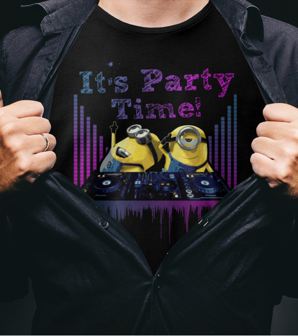 It's Party Time Minions Despicable Me DJ Vibes T-Shirt