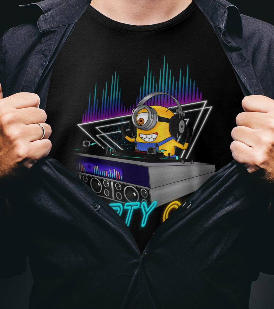 Despicable Me Minions Party On DJ Remix Vibes T-Shirt