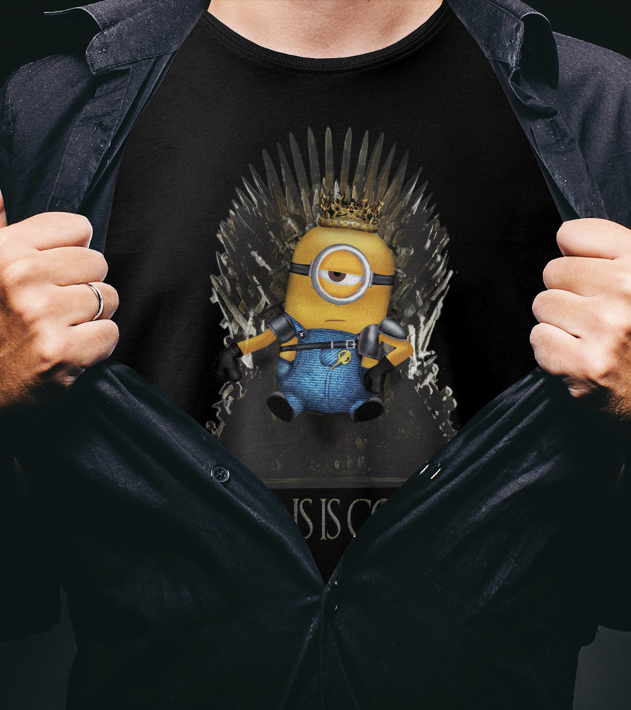 Minions Is Coming Despicable Me Game Of Thrones Iron Throne Crossover T-Shirt