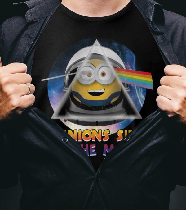 Minions Side Of The Moon Despicable Me Parody Pink Floyd T-Shirt