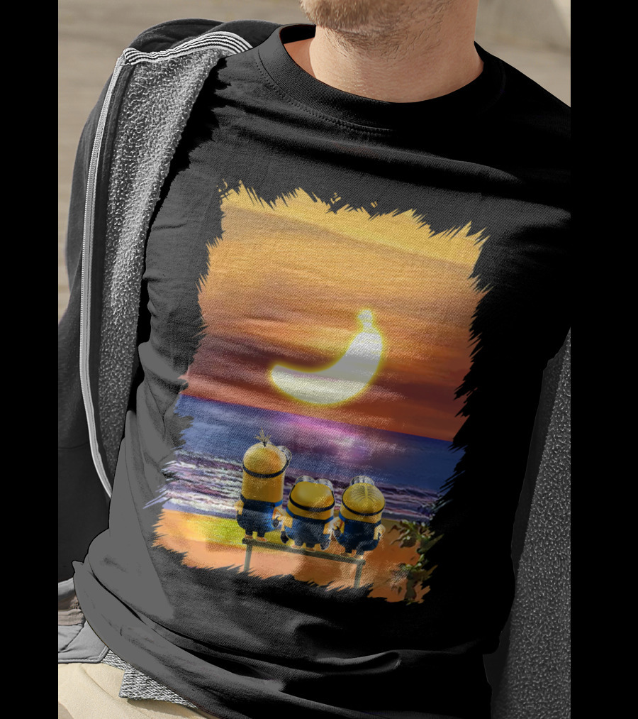 Minions Sunset Banana Over Ocean Despicable Me T-Shirt