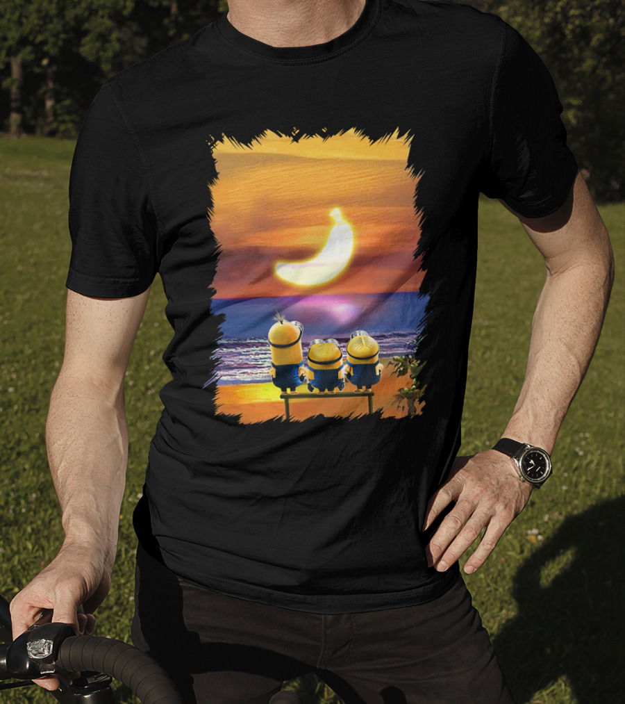 Minions Sunset Banana Over Ocean Despicable Me T-Shirt