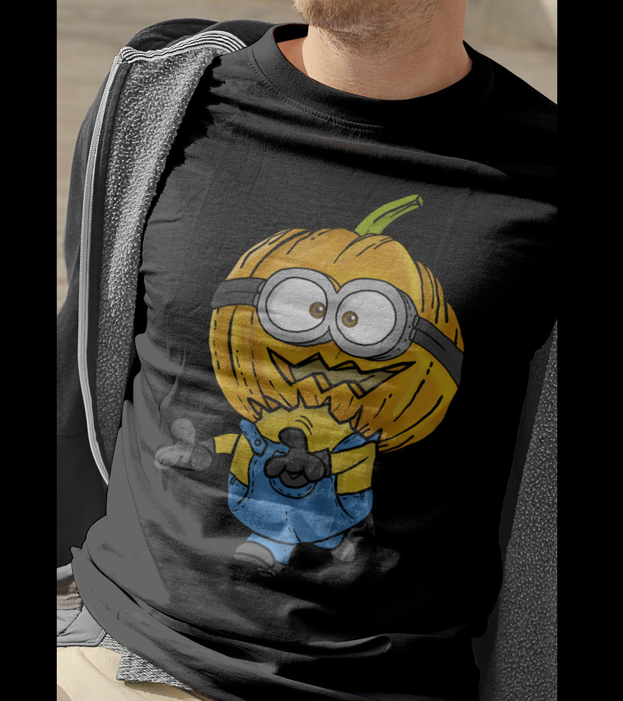 Pumpkin Head Minion Halloween Despicable Me Fun T-Shirt