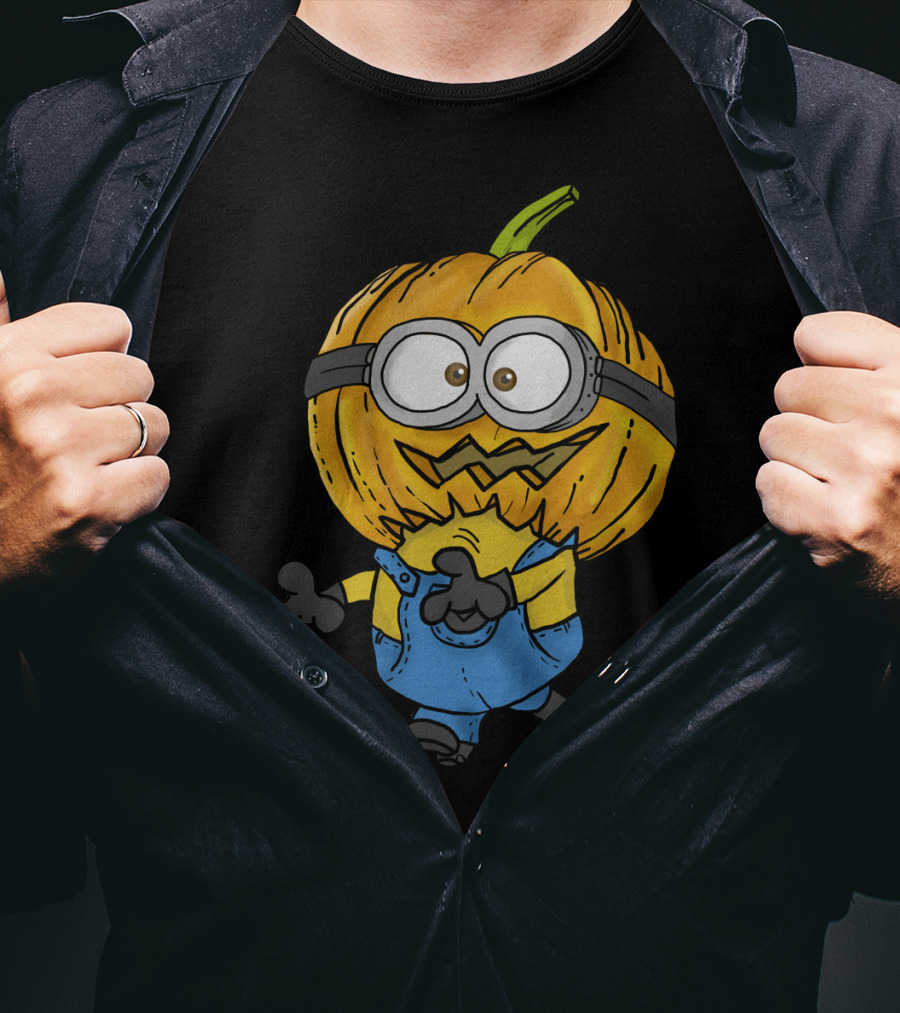 Pumpkin Head Minion Halloween Despicable Me Fun T-Shirt