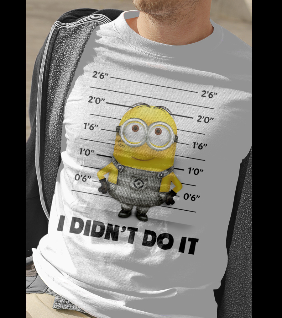 I Didn't Do It Minion Mugshot Despicable Me Naughty T-Shirt