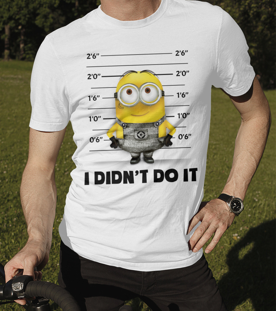 I Didn't Do It Minion Mugshot Despicable Me Naughty T-Shirt