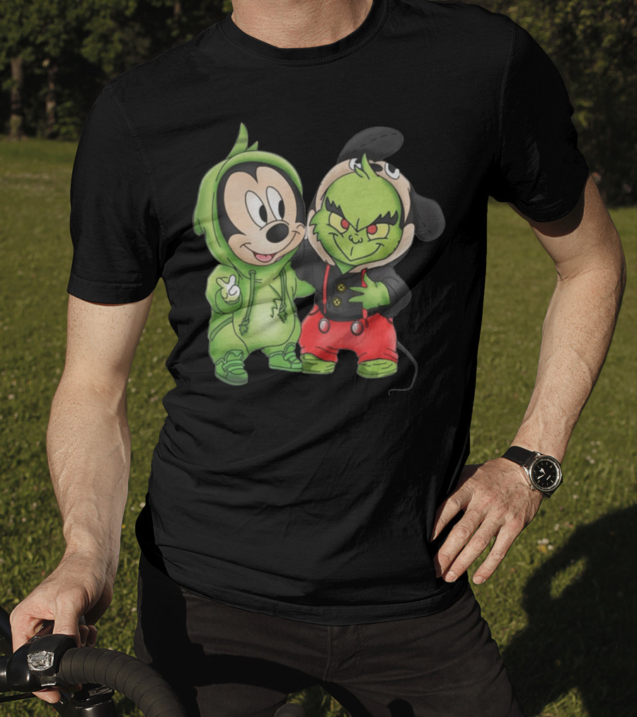 Baby Mickey Grinch Mashup Hoodie Characters T-Shirt