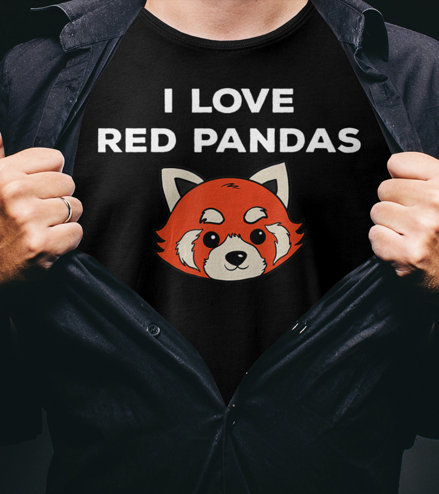 I Love Red Pandas Lover Animal Red Panda T-Shirt