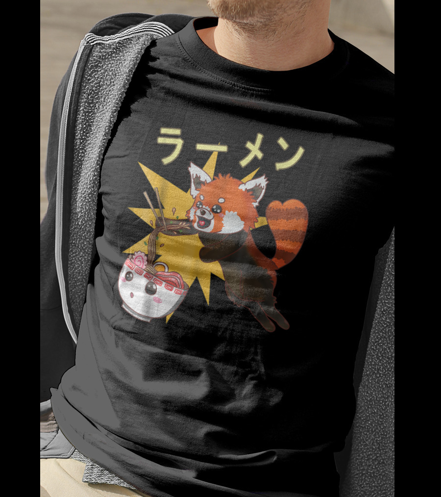 Red Panda Ramen Noodle Lover T-Shirt