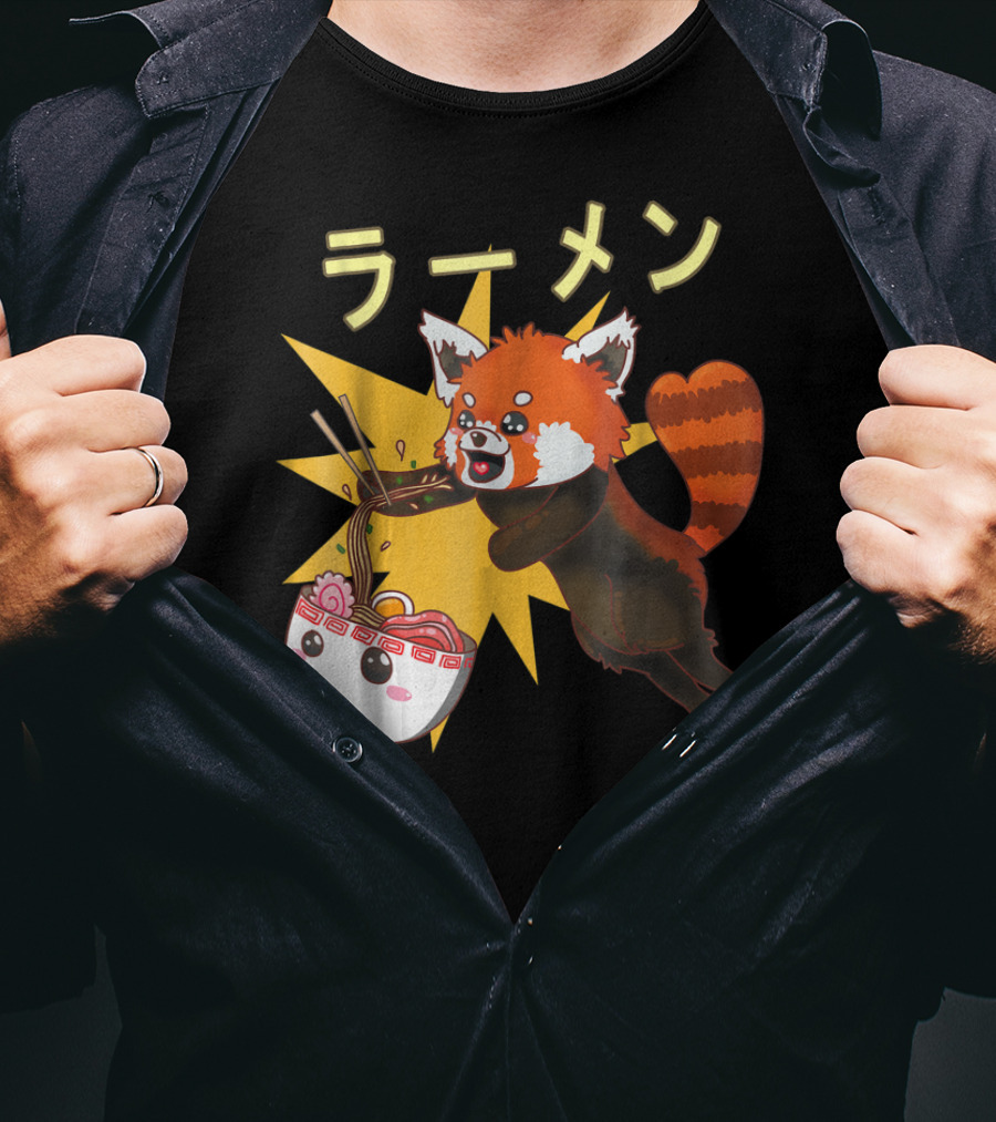 Red Panda Ramen Noodle Lover T-Shirt